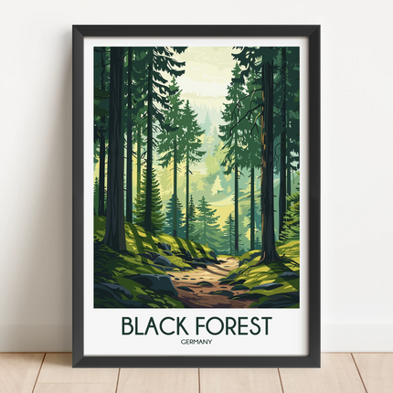 Black Forest Modern Travel Poster