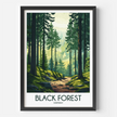 Black Forest Retro Travel Illustration