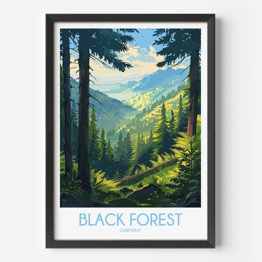 Black Forest Souvenir Poster Print