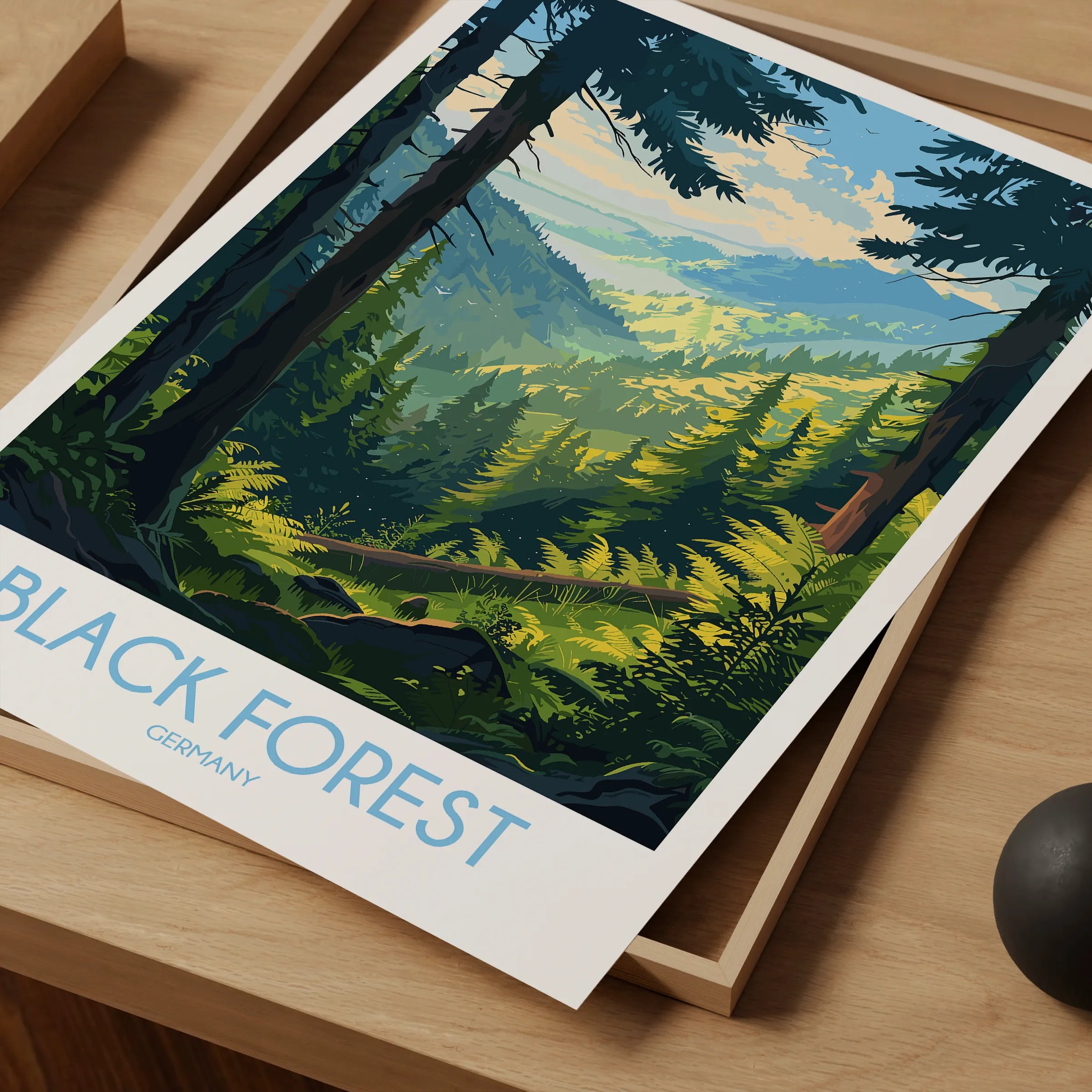 Black Forest Vintage Style Print