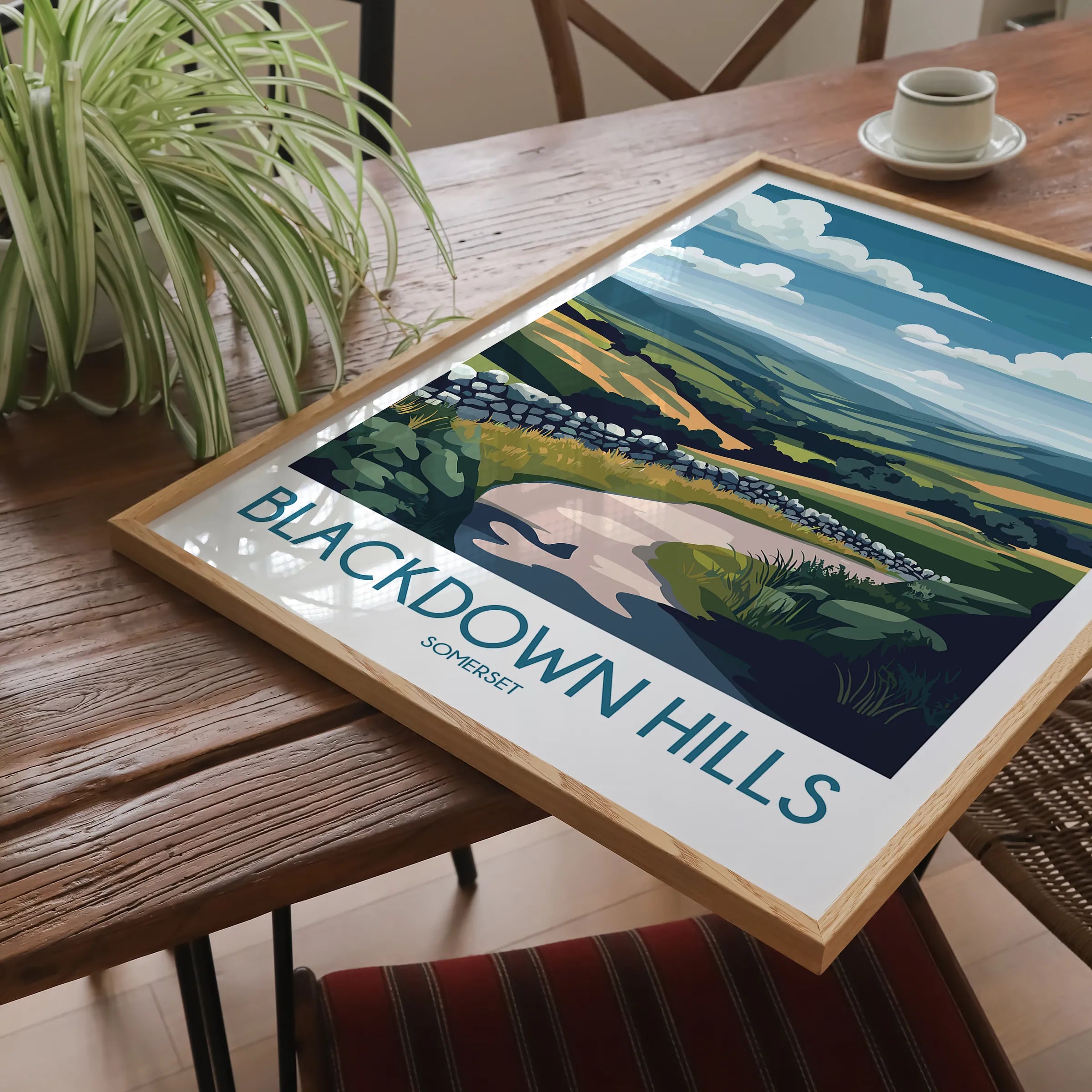 Blackdown Hills Modern Travel Poster