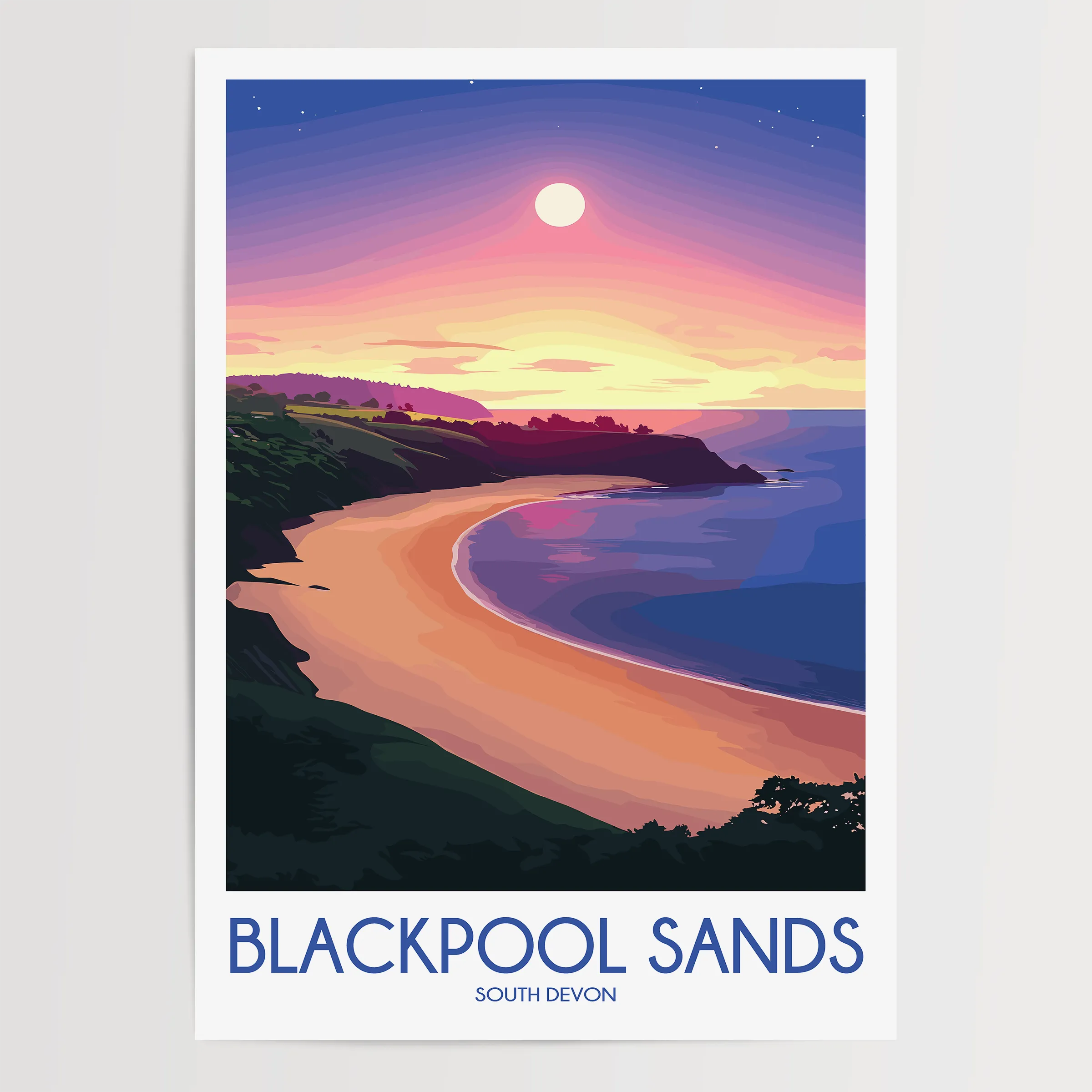 Blackpool Sands Minimalist Wall Art