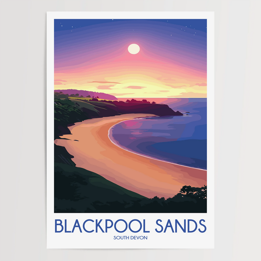 Blackpool Sands Minimalist Wall Art