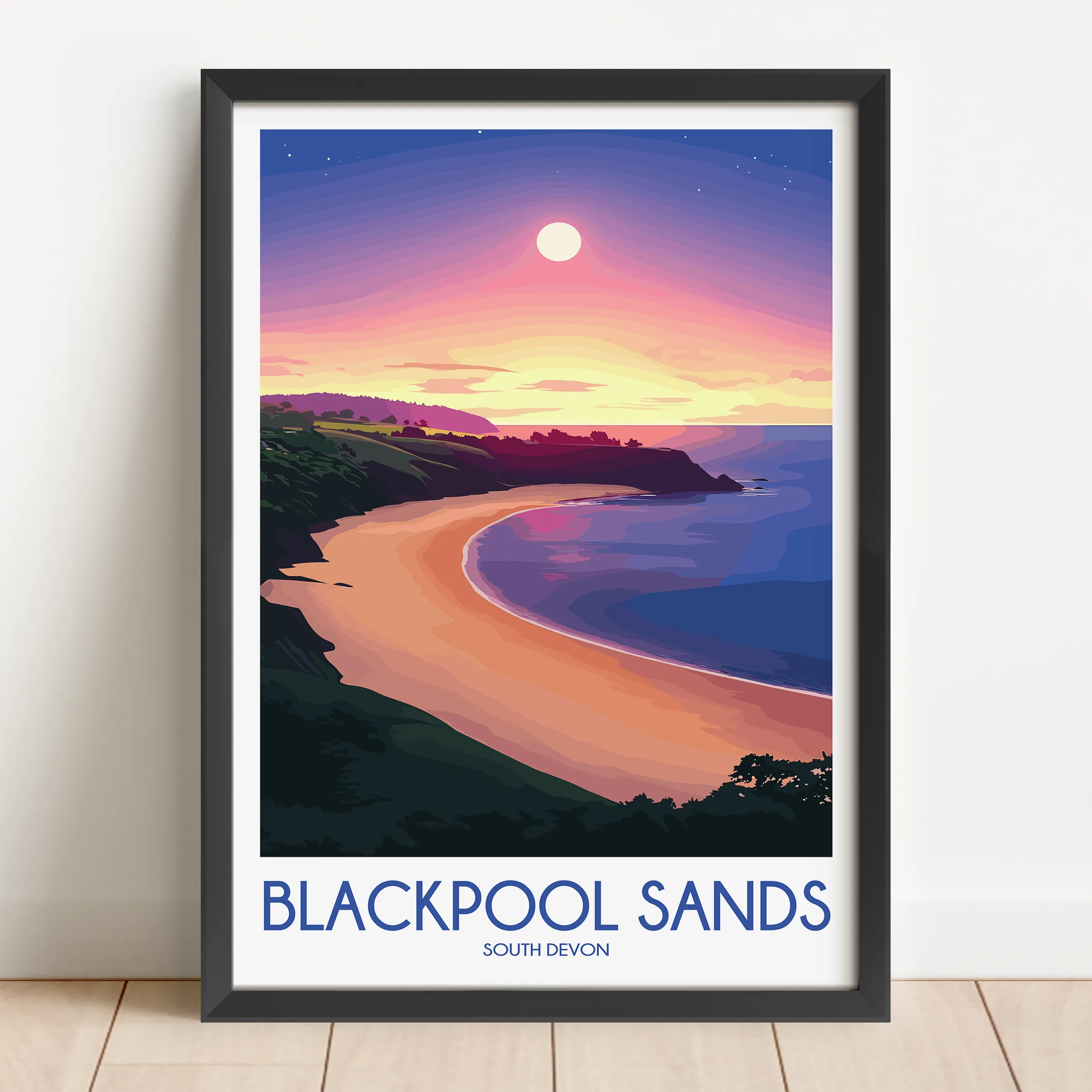 Blackpool Sands Vintage Style Print