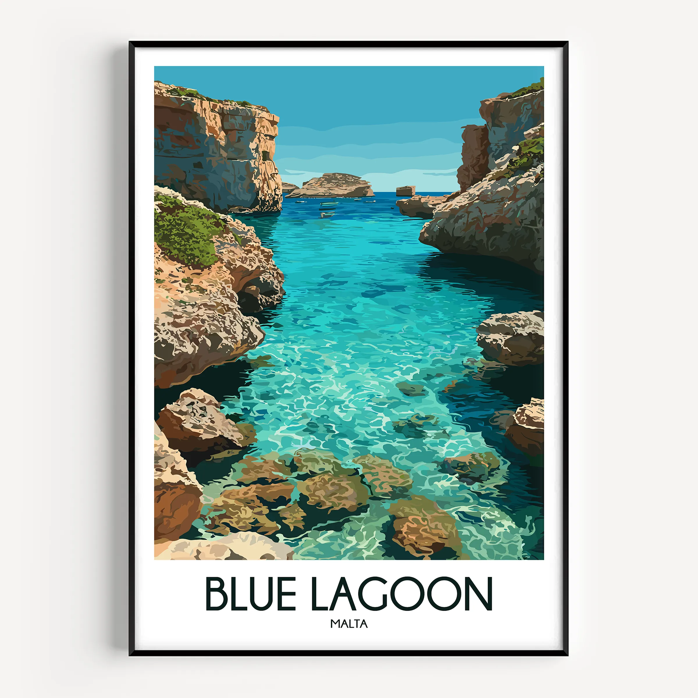 Blue Lagoon Destination Art Gift