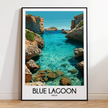 Blue Lagoon Minimalist Wall Art