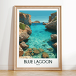 Blue Lagoon Modern Travel Poster
