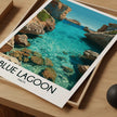 Blue Lagoon Vintage Style Print
