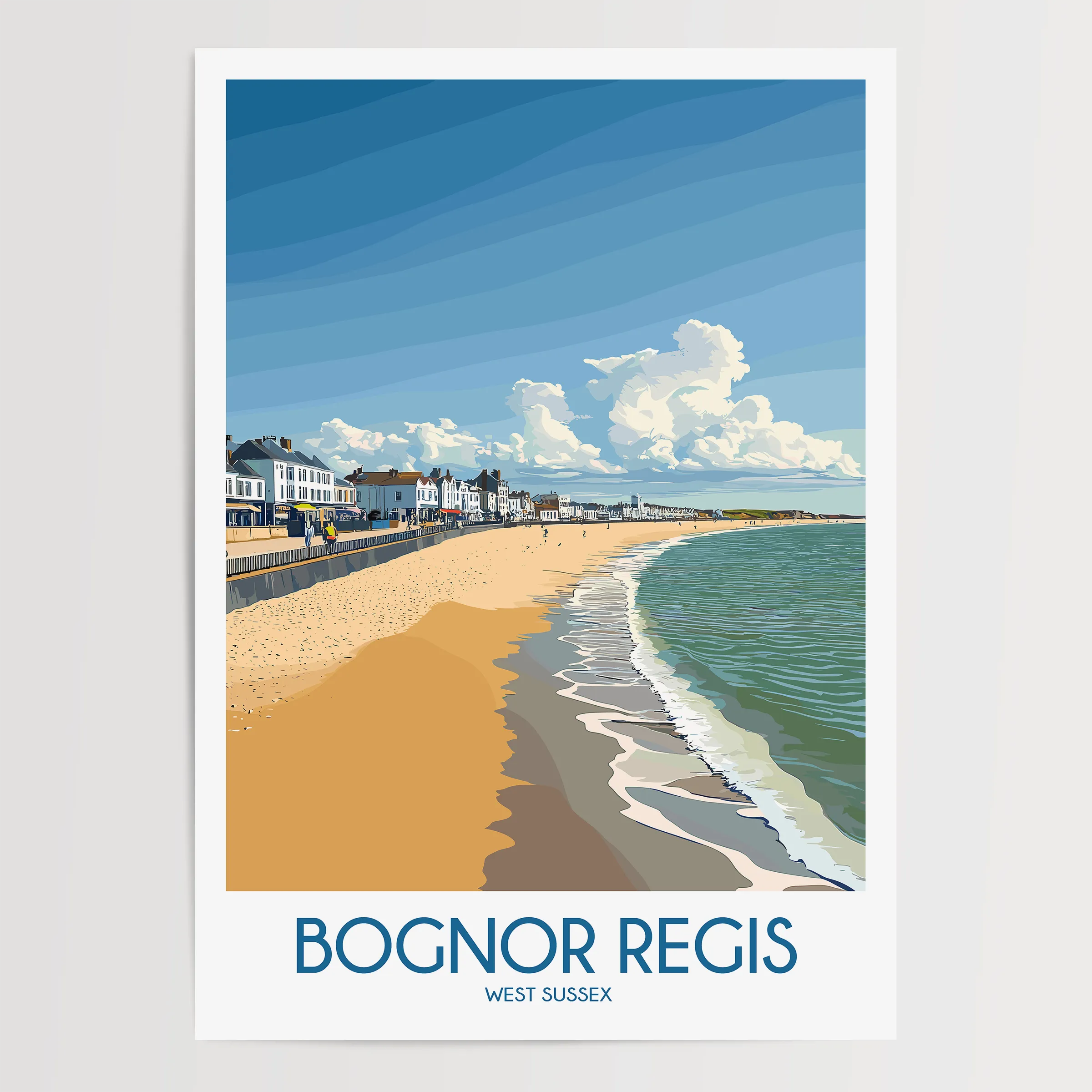 Bognor Regis Retro Travel Illustration