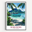 Bora Bora Minimalist Wall Art