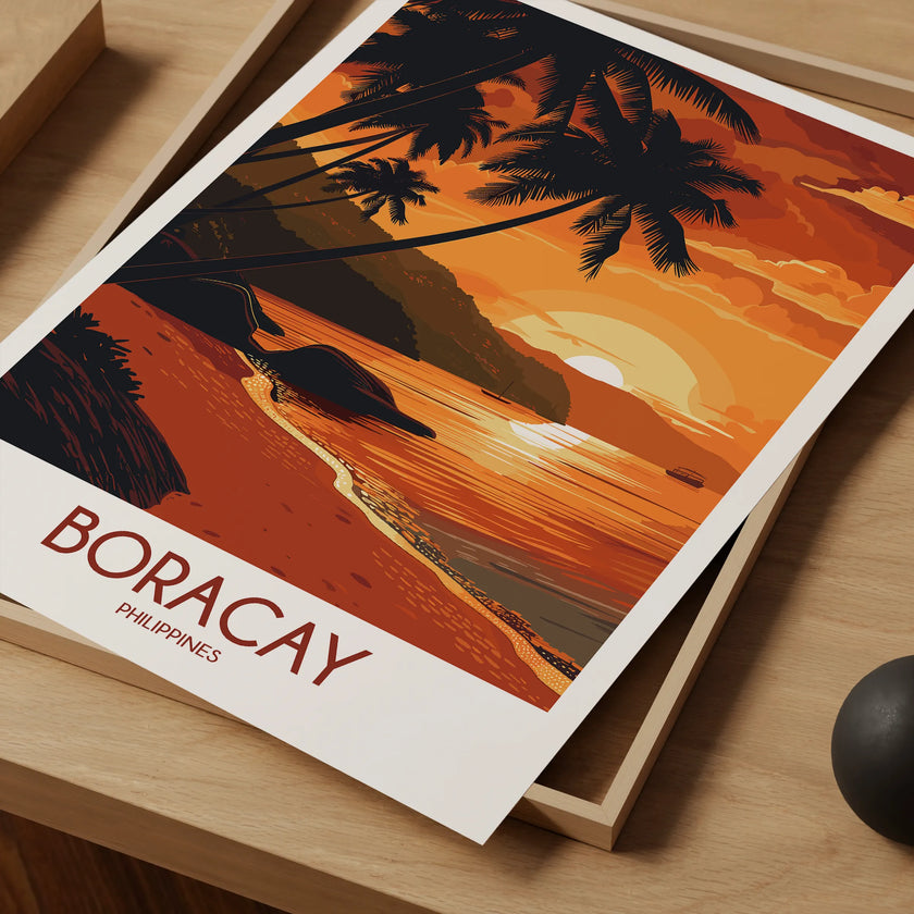 Boracay Modern Travel Poster
