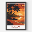 Boracay Retro Travel Illustration