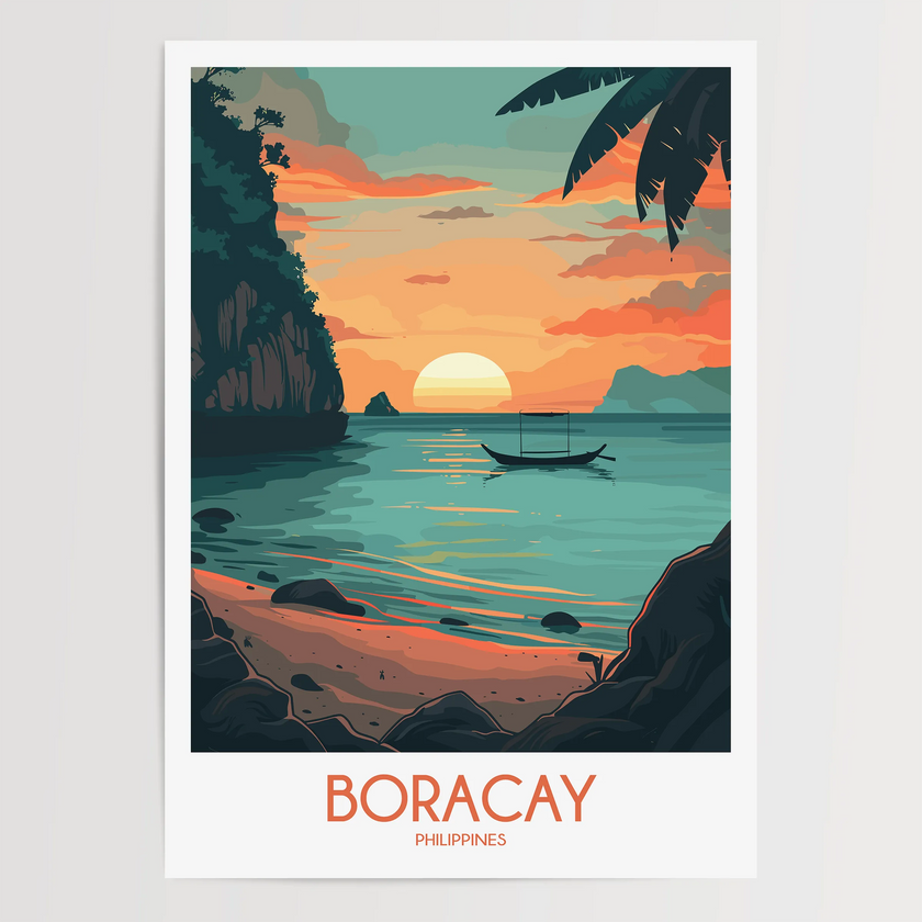 Boracay Vintage Style Print