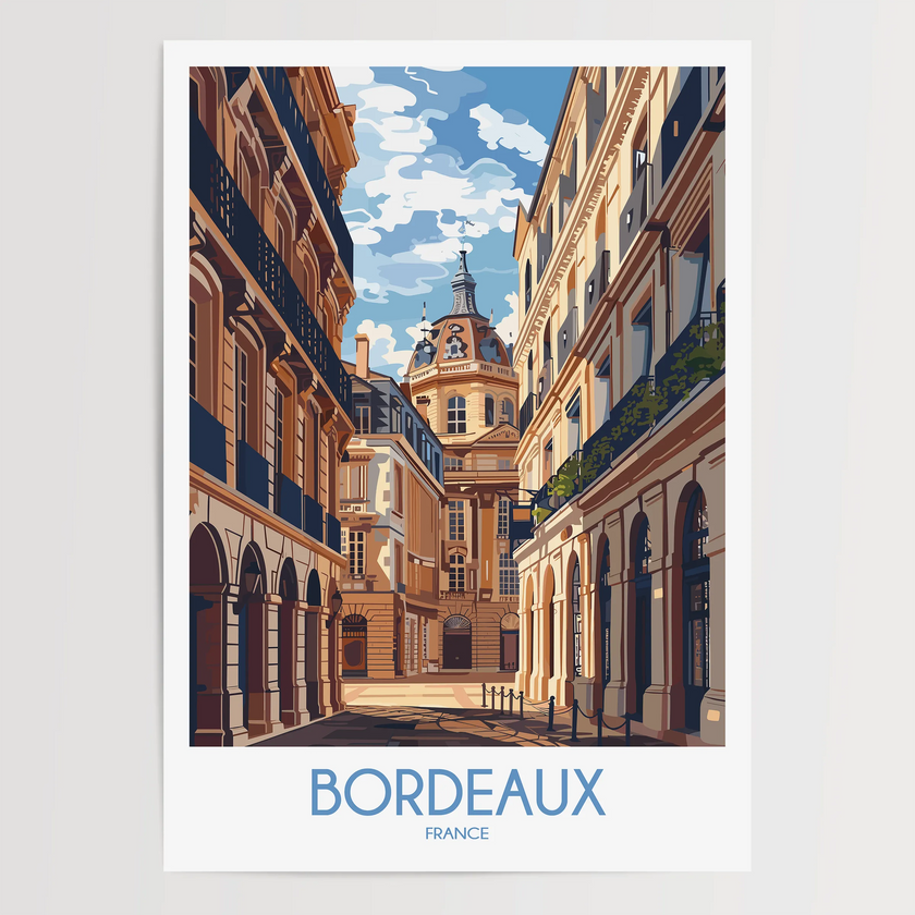 Bordeaux Modern Travel Poster
