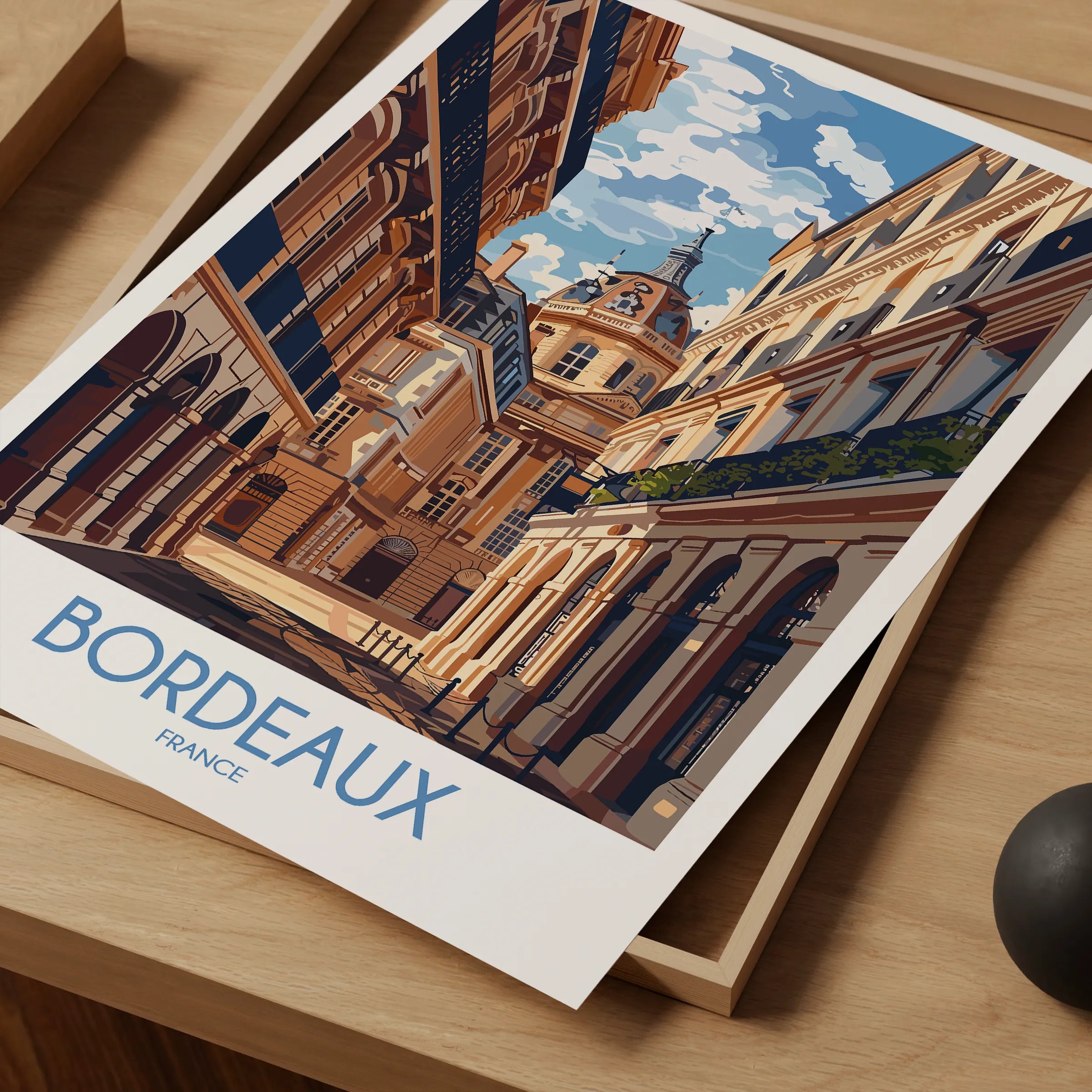 Bordeaux Retro Travel Illustration