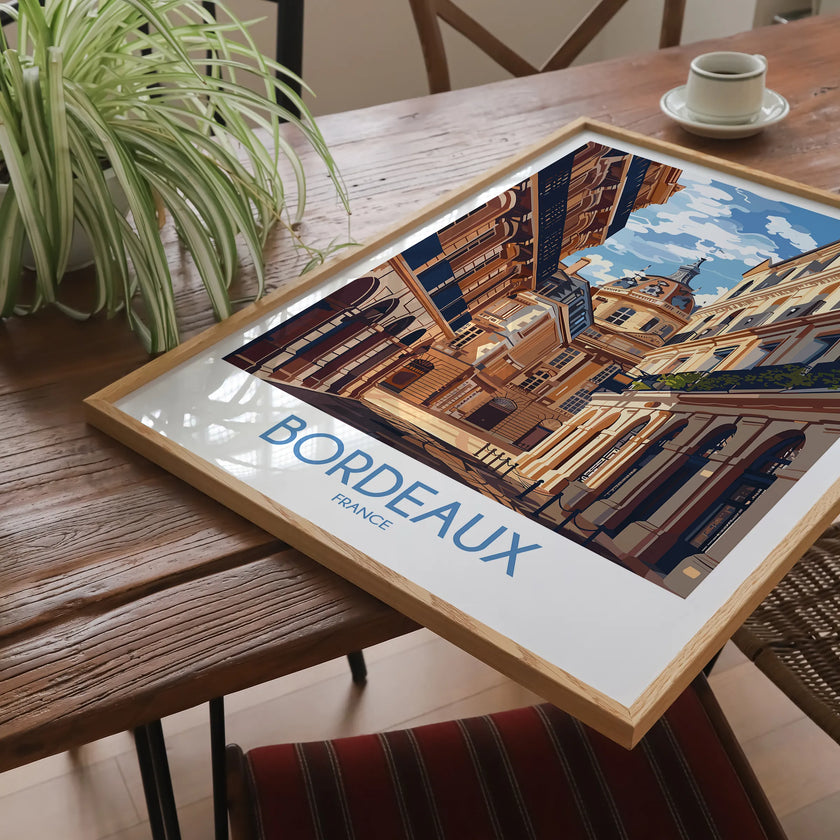Bordeaux Vintage Style Print