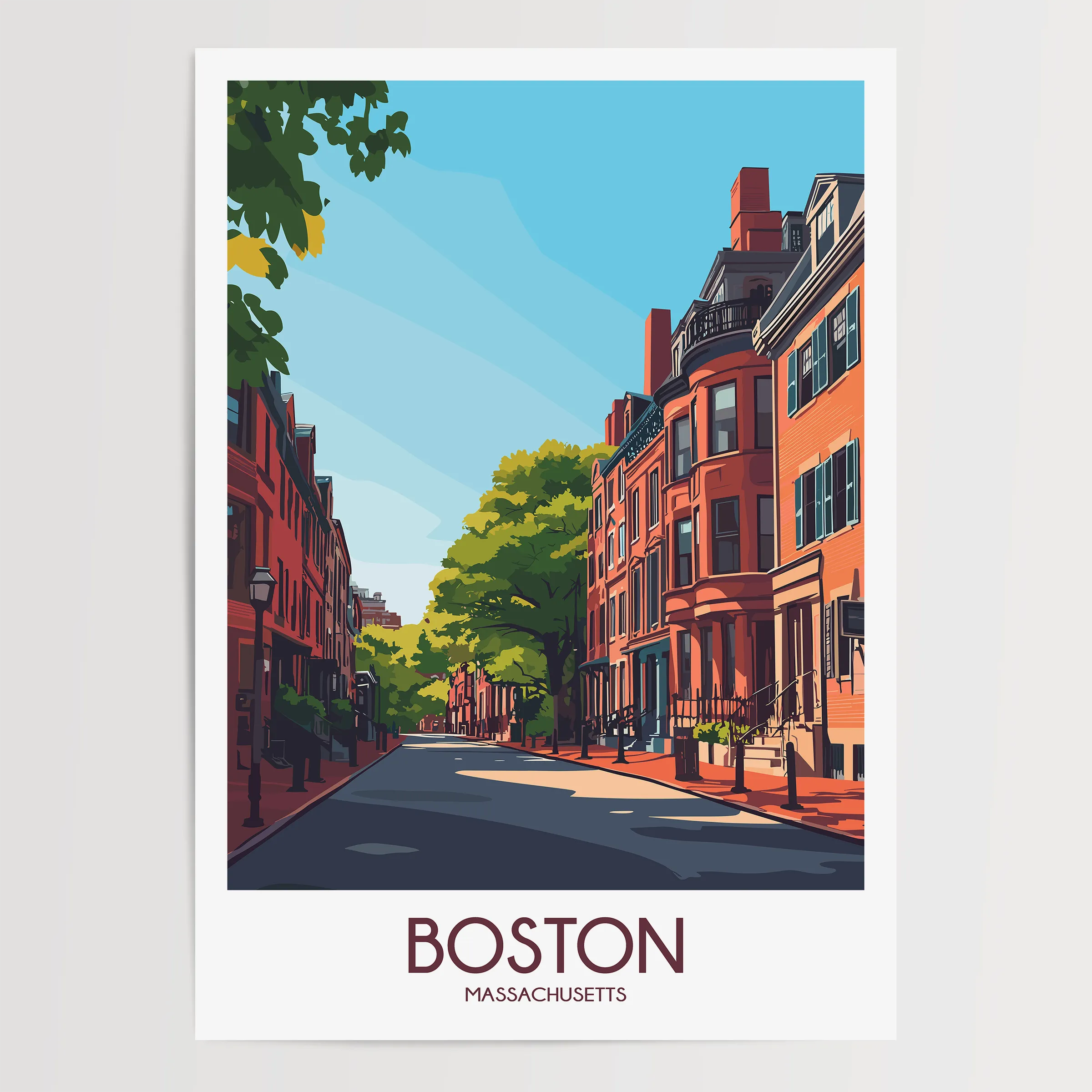 Boston Modern Travel Poster