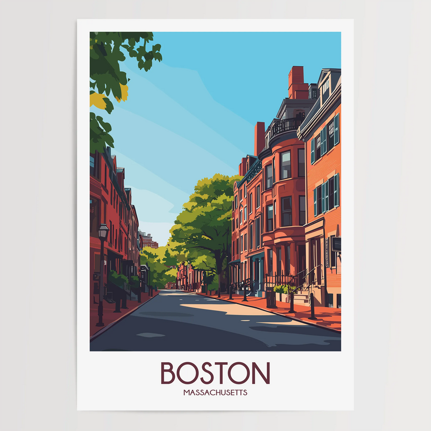 Boston Modern Travel Poster