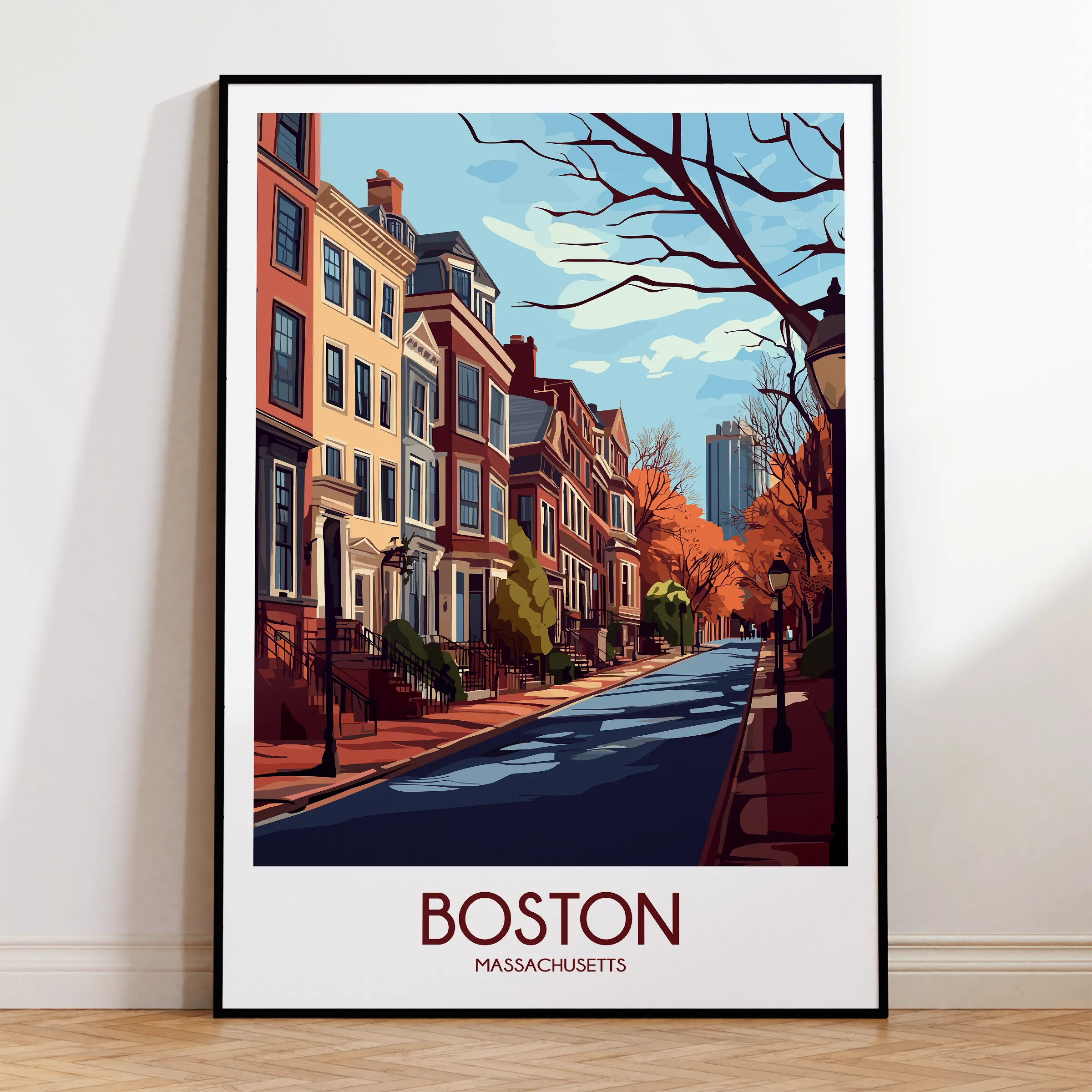 Boston Modern Travel Poster