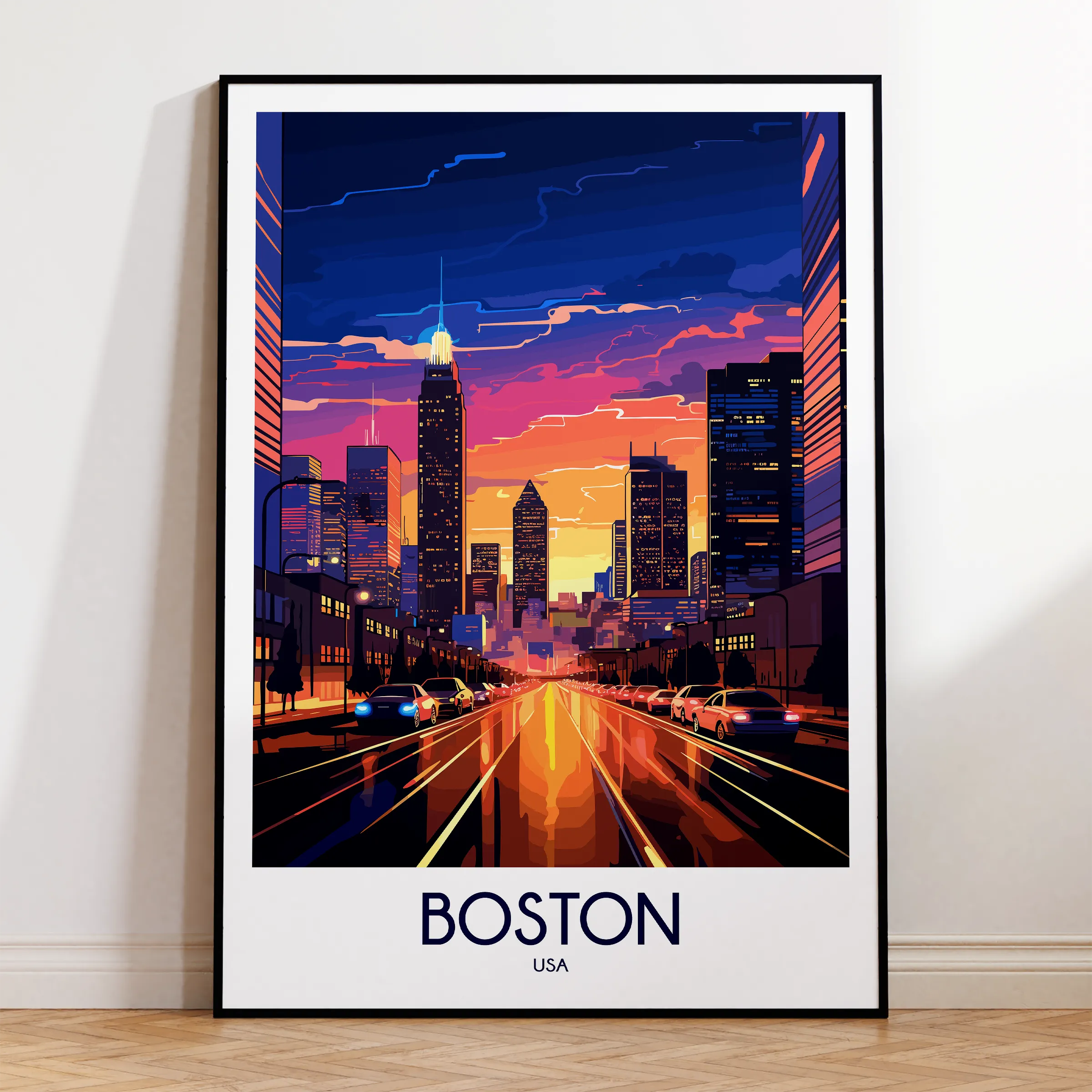Boston Modern Travel Poster
