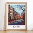 Boston Retro Travel Illustration