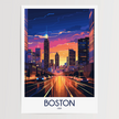 Boston Retro Travel Illustration