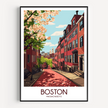 Boston Vintage Style Print