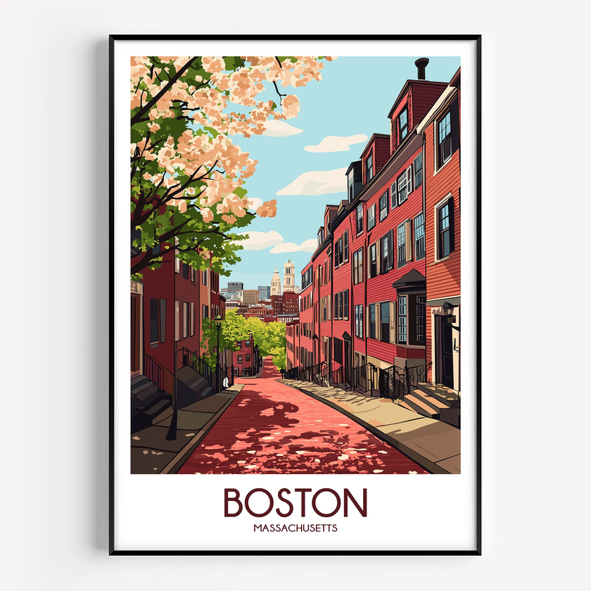 Boston Vintage Style Print