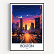 Boston Vintage Style Print