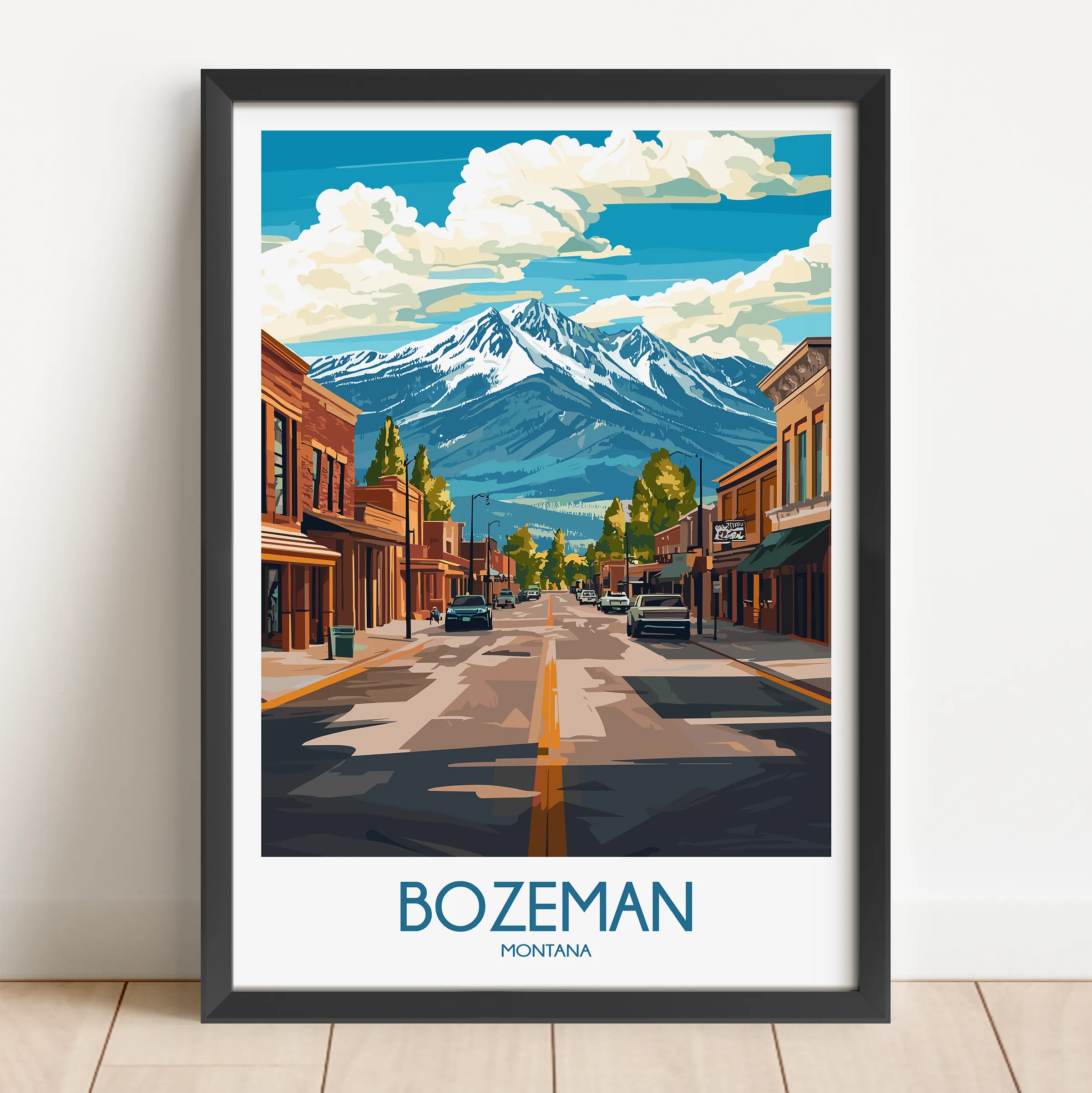 Bozeman Modern Travel Poster