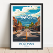 Bozeman Modern Travel Poster