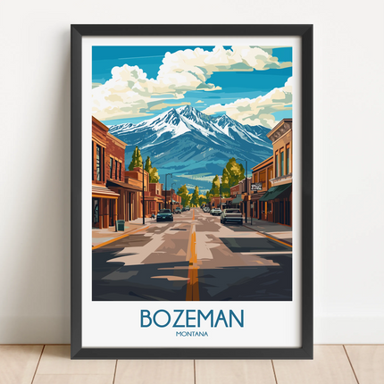 Bozeman Modern Travel Poster