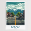 Bozeman Vintage Style Print