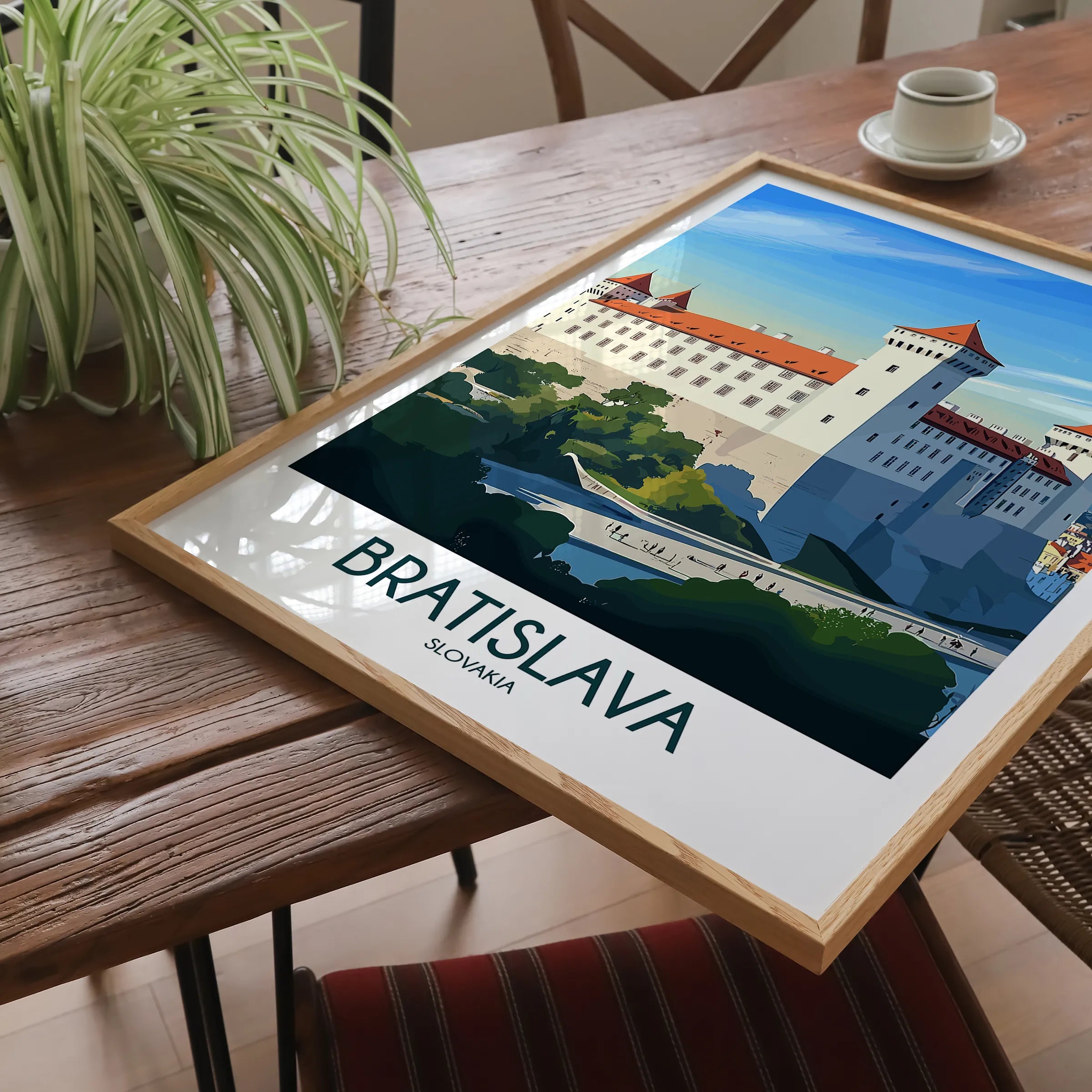 Bratislava Retro Travel Illustration