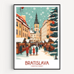 Bratislava Retro Travel Illustration