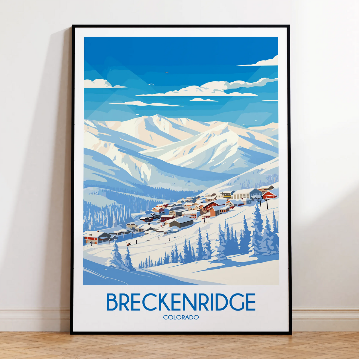 Breckenridge Retro Travel Illustration