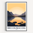 Brecon Beacons Modern Travel Poster