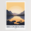 Brecon Beacons Retro Travel Illustration