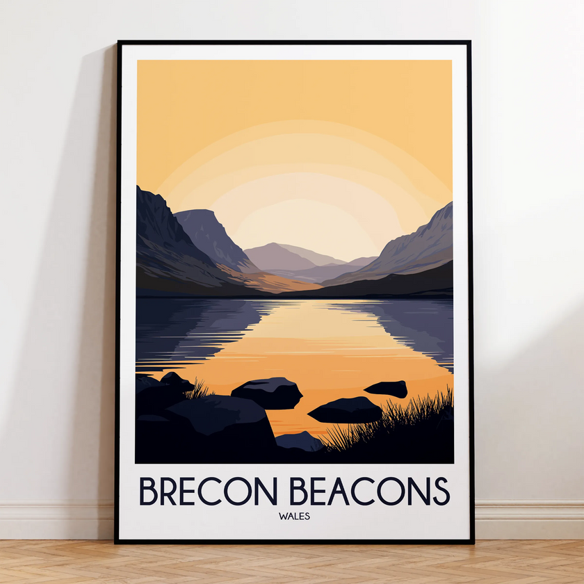 Brecon Beacons Vintage Style Print