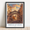 Bridge Of Sighs Modern Travel Poster
