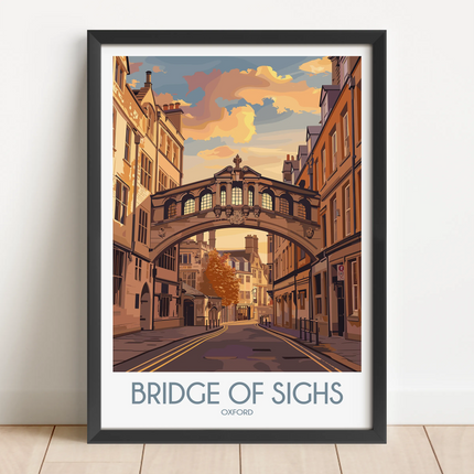 Bridge Of Sighs Modern Travel Poster