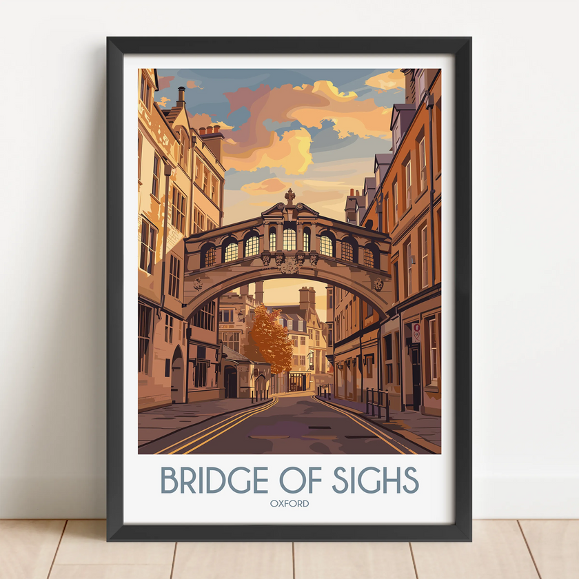 Bridge Of Sighs Modern Travel Poster