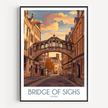 Bridge Of Sighs Retro Travel Illustration