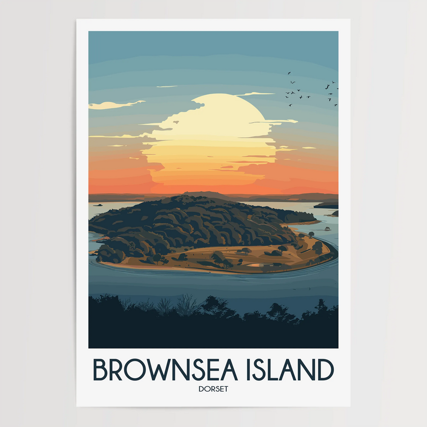Brownsea Island Modern Travel Poster