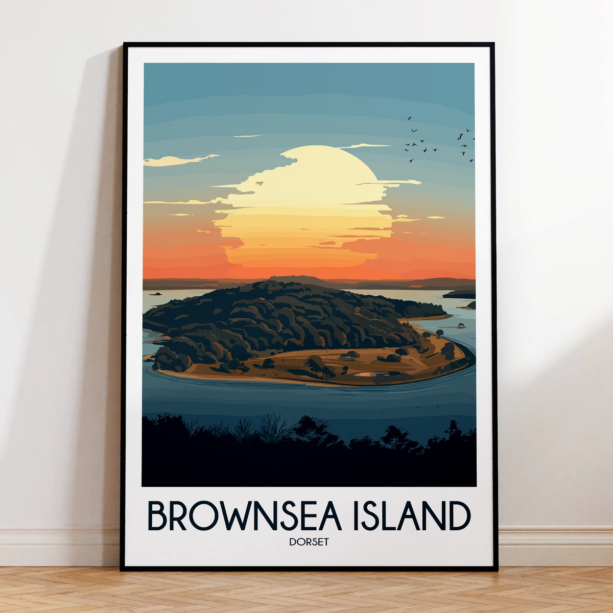 Brownsea Island Modern Travel Poster