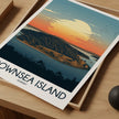 Brownsea Island Retro Travel Illustration