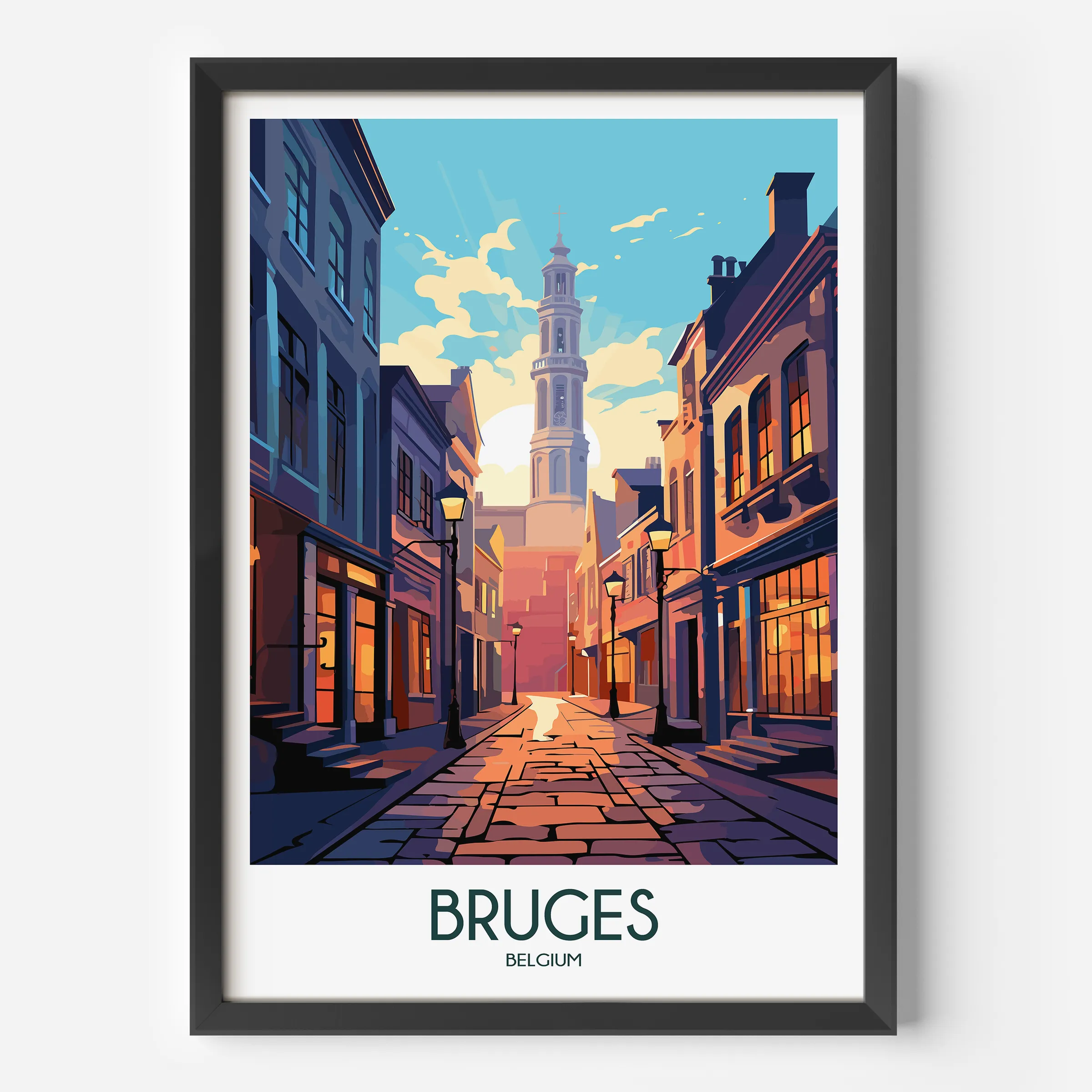 Bruges Destination Art Gift
