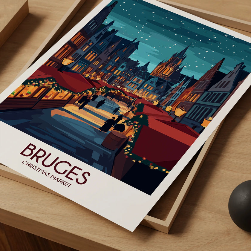 Bruges Modern Travel Poster