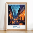 Bruges Modern Travel Poster