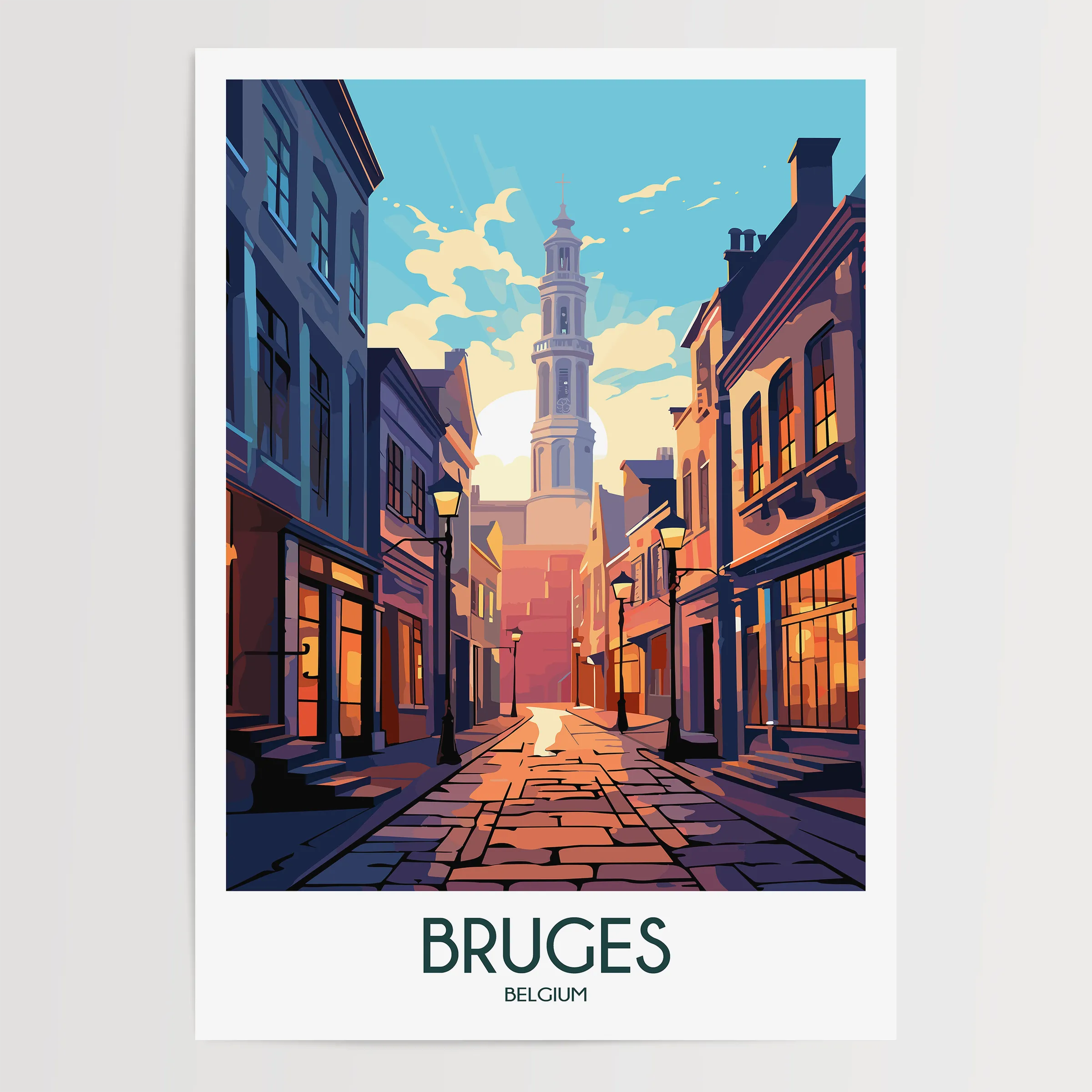 Bruges Scenic Landscape Art